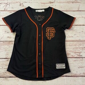 San Francisco Giants MLB Hunter Pense #8 Black Majestic Cool Base Jersey Large
